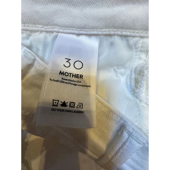 MOTHER The Hustler Ankle Fray in Fairest Of Them All white size 30 (New) - Picture 10 of 11